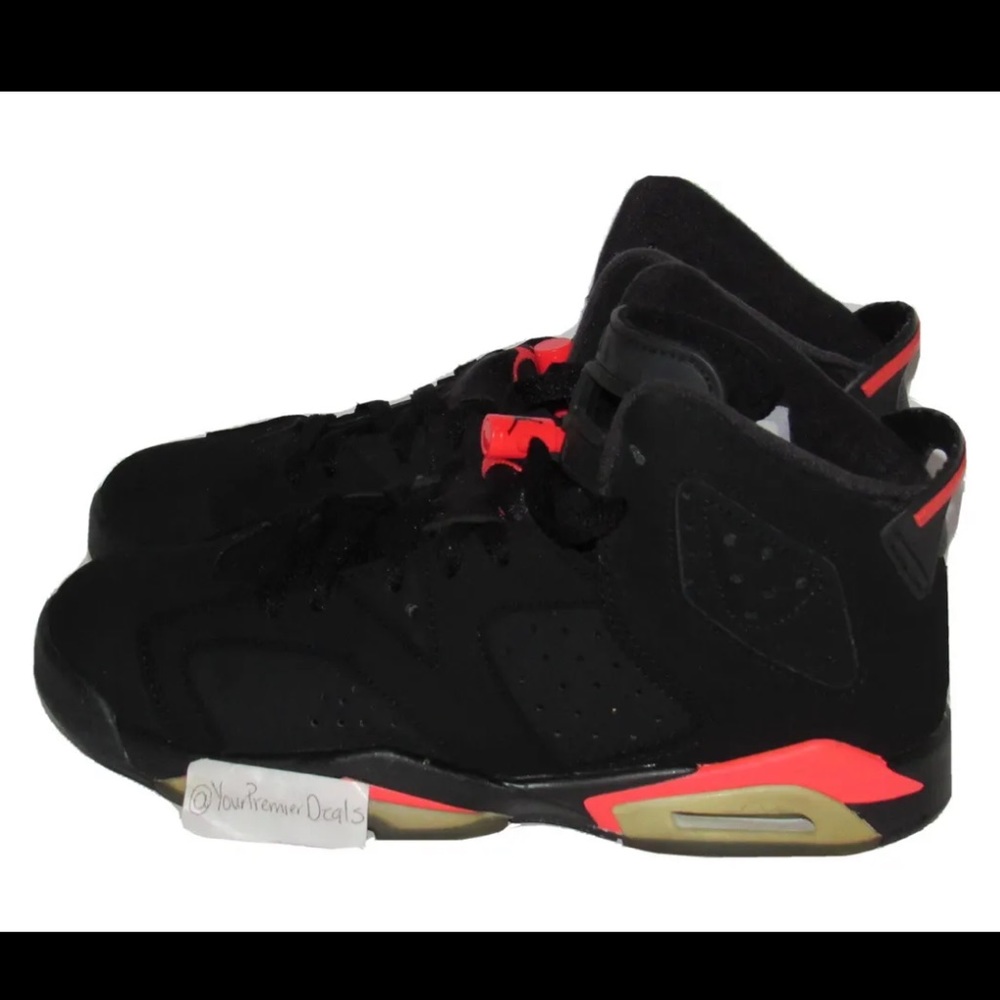 Nike Air Jordan 6 VI Retro Infrared Black 384665-023 Size 7Y Womens Size 8.5